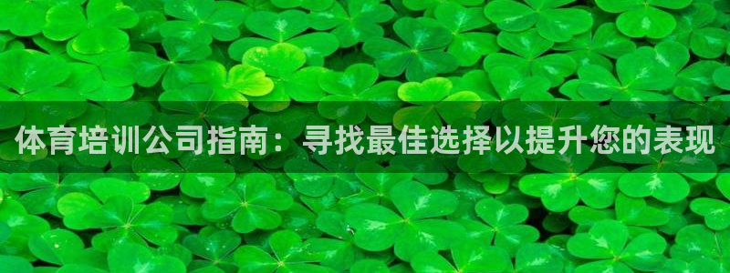 耀世娱乐招商注册 知乎：体育培训公司指南：寻找最佳选