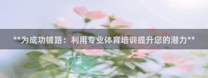 耀世娱乐下载最新版本安装：**为成功铺路：利用专业体