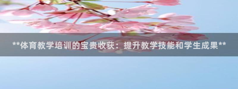 耀世平台招商：**体育教学培训的宝贵收获：提升教学技