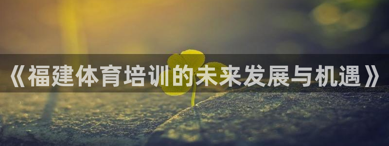 耀世盛典下载：《福建体育培训的未来发展与机遇》